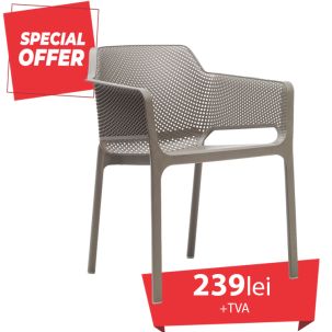 Scaun Net terasa-tortora