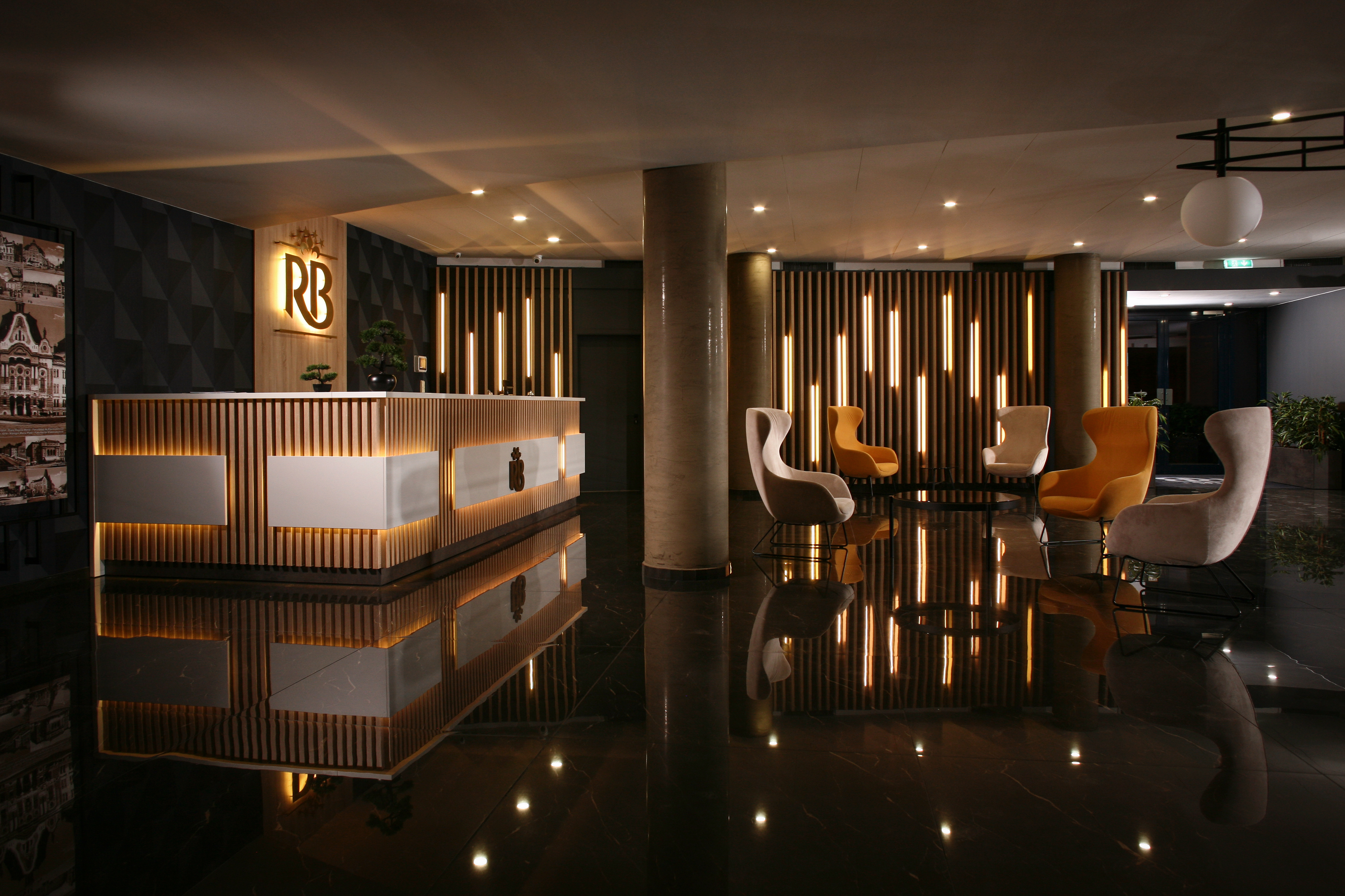 Reamenajarea lobby-ului Hotelului Reghina Blue din Timișoara sau cum poți adăuga efectul wow unui proiect HoReCa