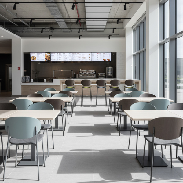 Amenajare fast-food: solutii de mobilier pentru trafic intens